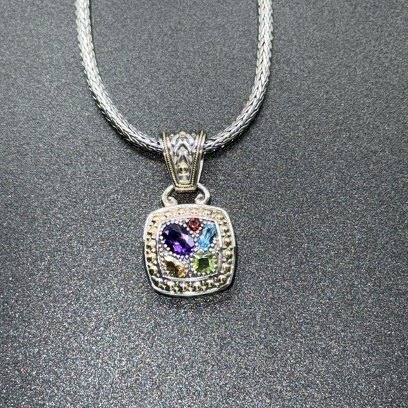 Balissima by Effy Multistone Square Pendant - Picture 4 of 12